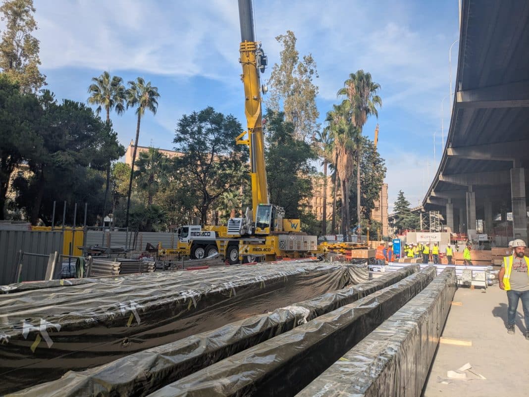 Illustration des travaux du futur parking relais Tzarewitch à Nice