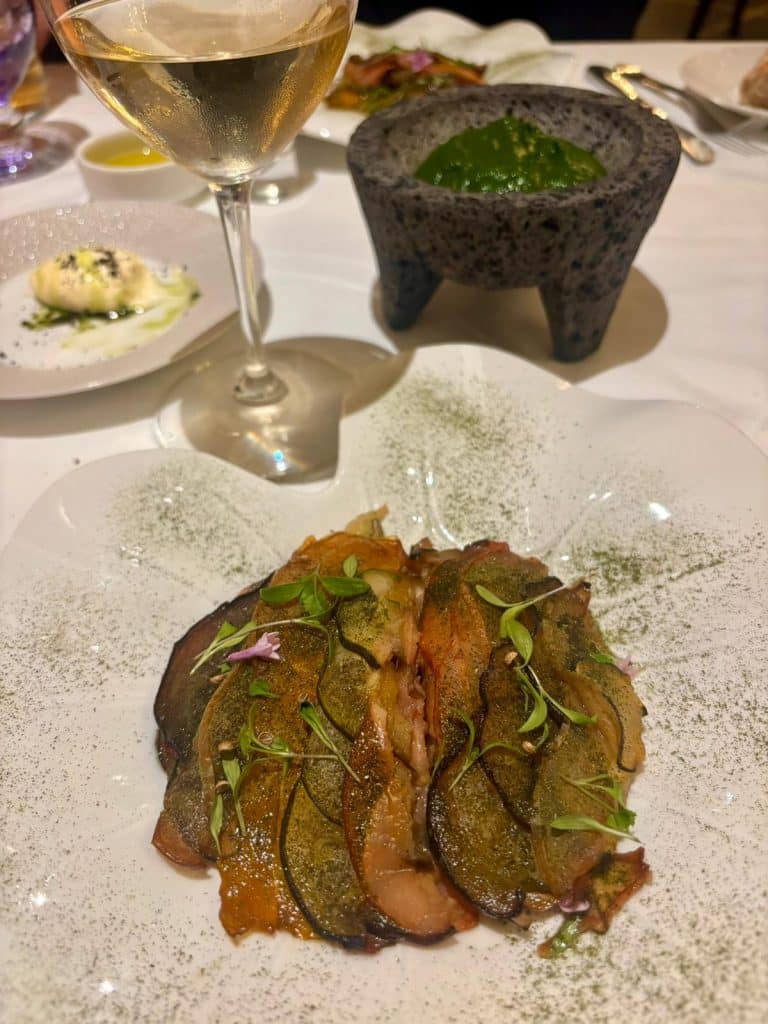 Des plats du domaine Mas de Pierre / La Table de Pierre.
