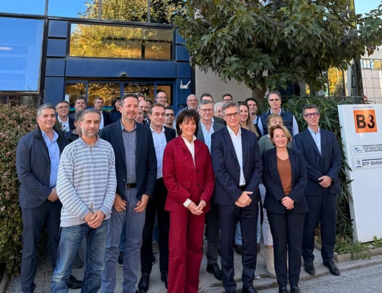 La Sénatrice des Alpes-Maritimes Dominique Estrosi Sassone est les responsables de la fédération du BTP 06