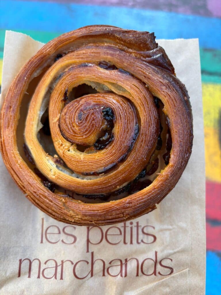 Un pain au raisin de chez Pierre Olivier Dubost.