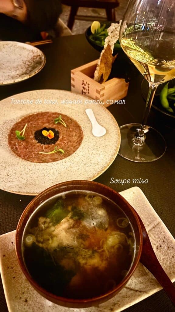 Un plat du restaurant The Niwaki.