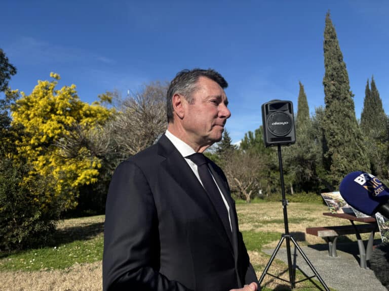 Christian Estrosi, lors du dévoilement de son projet vert pour Nice