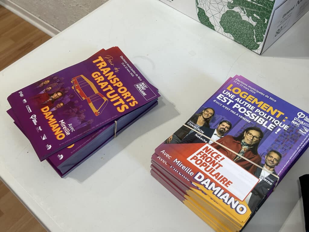 Prospectus du Front Populaire de Nice.