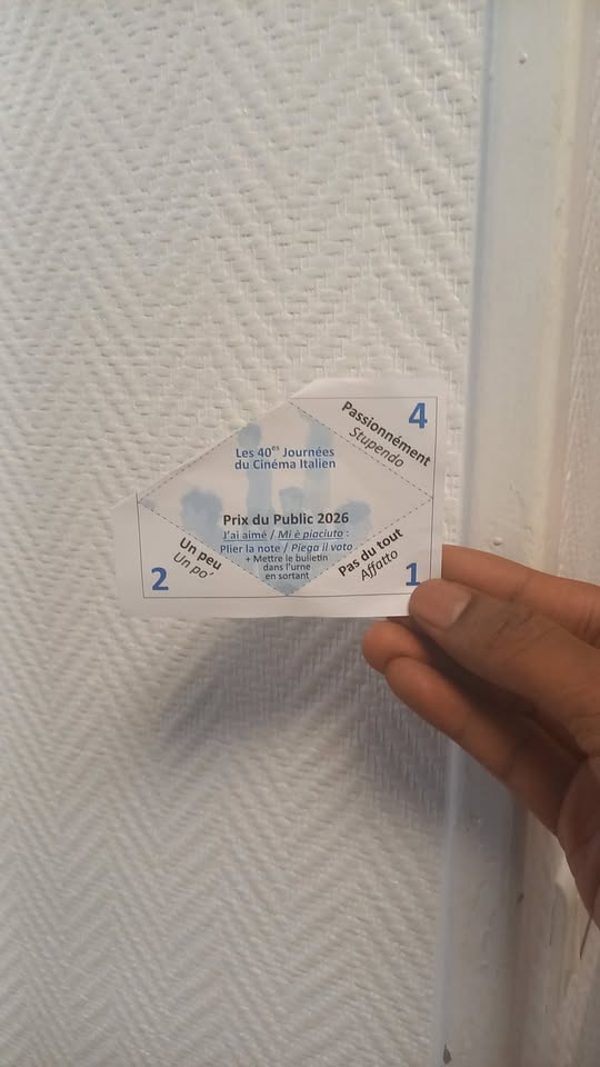 bulletin de vote du prix du public plié