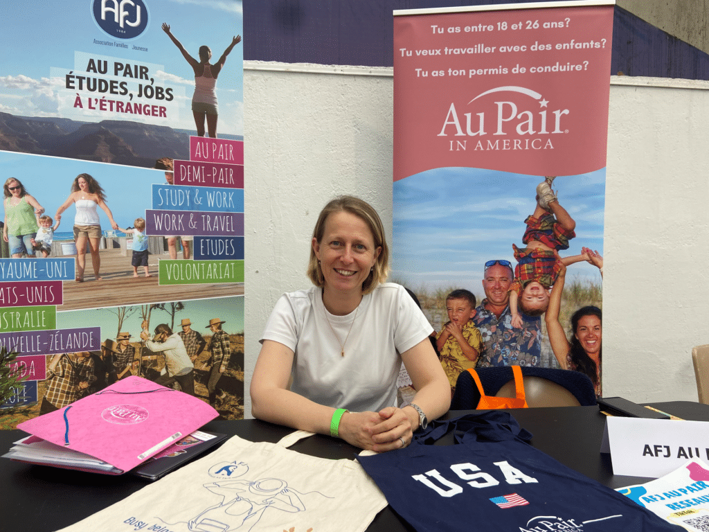 Charlotte Cappa, responsable de l'agence AFJ Au Pair, au forum "Tu fais quoi cet été ?" au parc Phoenix.
