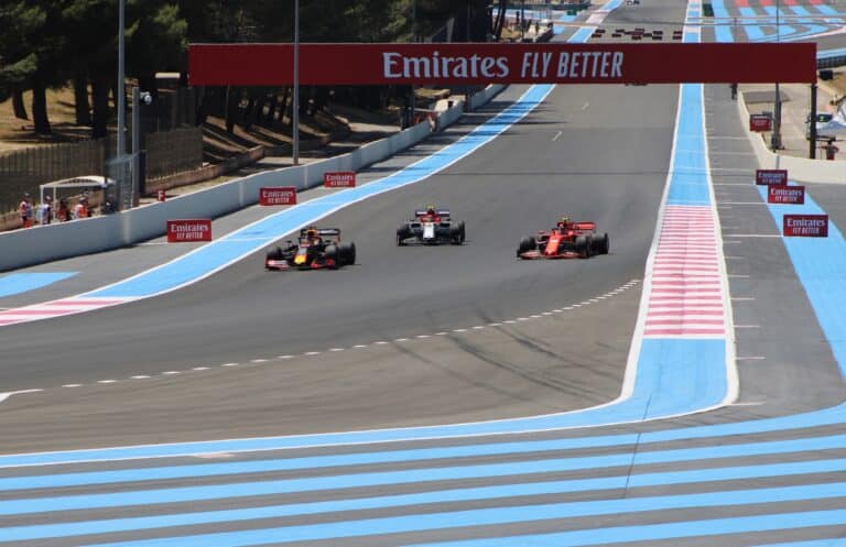 Des Formule 1 sur le circuit du Castelet à l'occasion du Grand Prix de France de Formule 1.