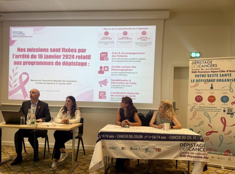 Conférence de presse de la CRCDC Sud PACA sur le mois contre le cancer du sein appelé Octobre Rose